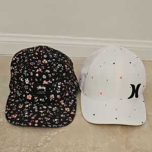 Floral Black and White Kids Caps Set